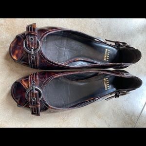 Stuart Weitzman Tortoise Patent Leather Flats